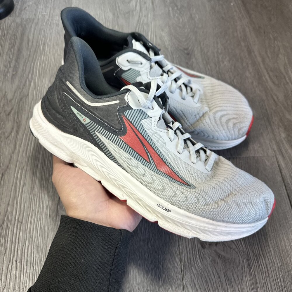 Altra Torin 6 Mens Size 9 Gray Red Athletic Running Shoes Sneakers AL0A7R6T264